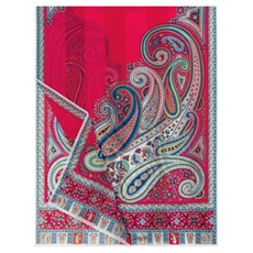 SUMMER PAISLEY SCARF 70X180 - MULTI ORCHID